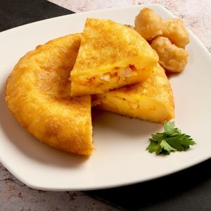 Tortilla de patatas con bacalao