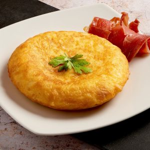 Tortilla de patatas con jamón