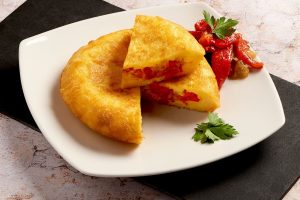 Tortilla de patatas con pimientos