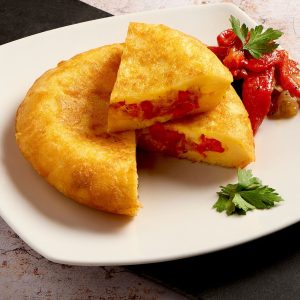 Tortilla de patatas con pimientos